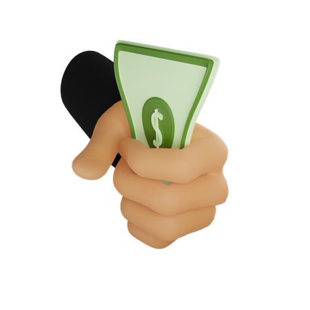 Hand Money Squize  3D Icon