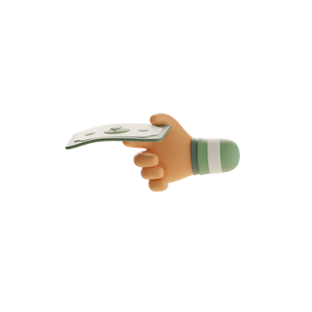 돈을 내미는 손  3D Icon