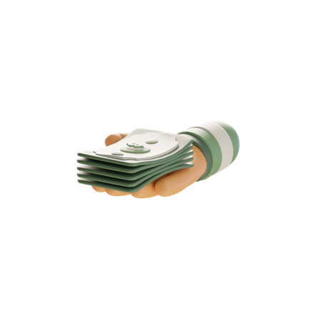 Hand Offering Money  3D Icon
