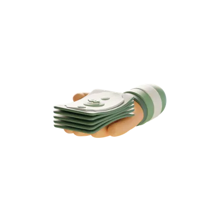 Hand Offering Money  3D Icon