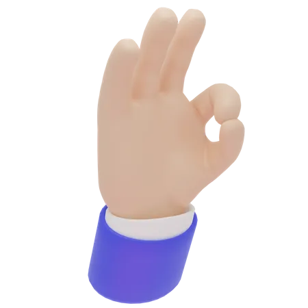 HAND OK  3D Icon