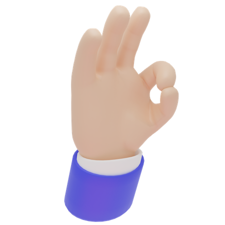 HAND OK  3D Icon