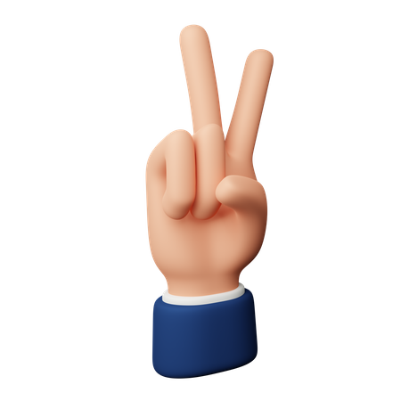 Hand peace  3D Icon