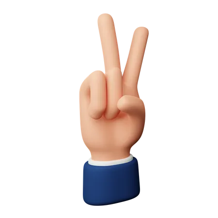 Hand Peace Download This Item Now 3D Icon