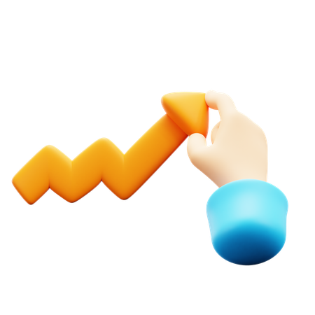 Hand pick grow up  3D Icon