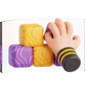 Hand Playing Virtual Bricks
