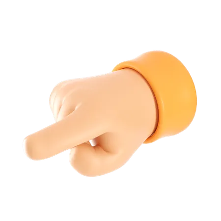 Hand Pointing Illustration In 3 D Design 3D Icon