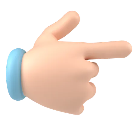 Hand Pointing  3D Icon