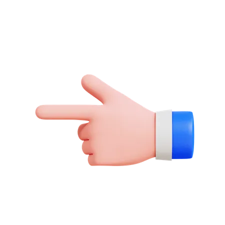 Hand Pointing Left  3D Icon