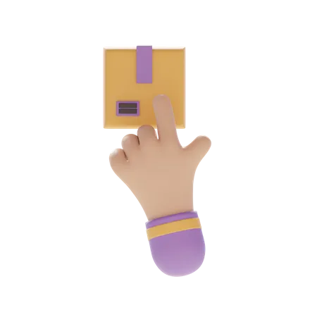 Hand Pointing Package  3D Icon