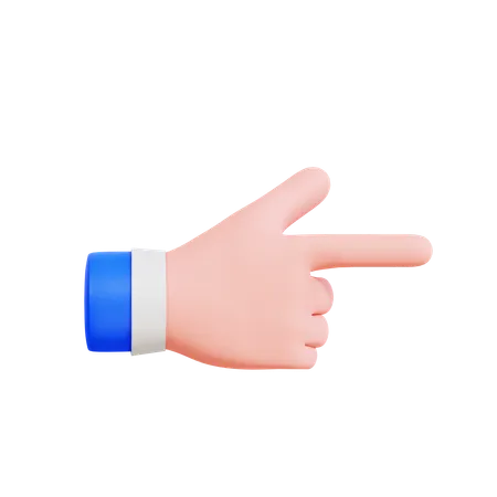 Hand Pointing Right  3D Icon