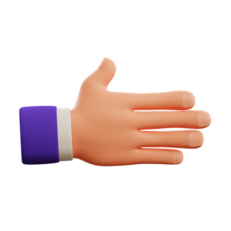 Hand pointing right  3D Icon