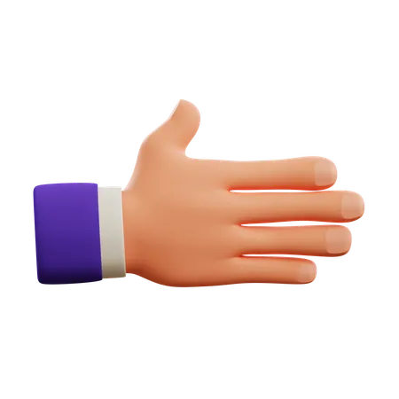 Hand pointing right  3D Icon