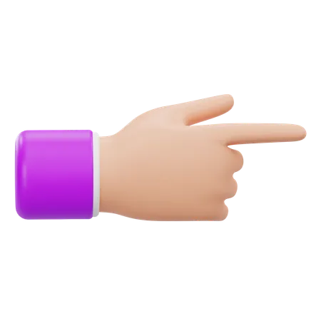 Hand Pointing Right  3D Icon