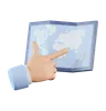 Hand Pointing to a Map