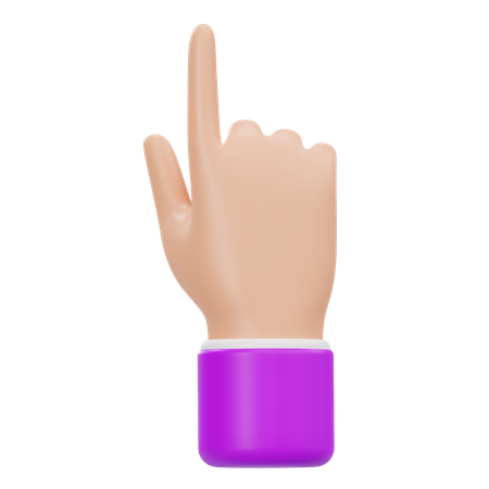 Hand Pointing Up  3D Icon