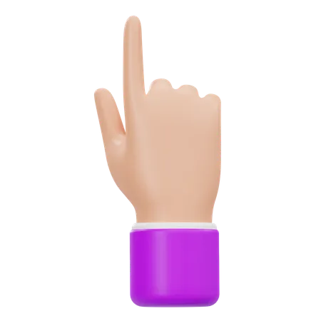 Hand Pointing Up  3D Icon