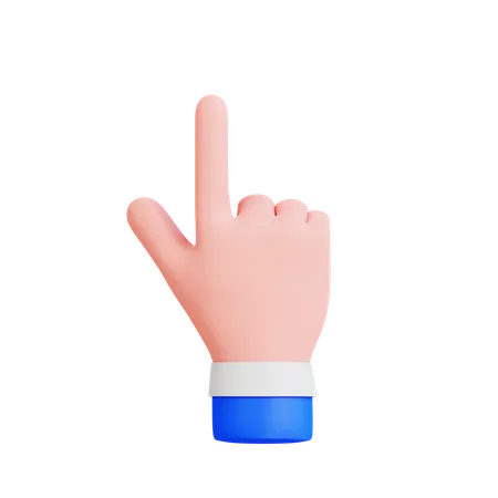 Hand Pointing Upward  3D Icon