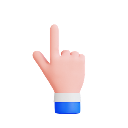 Hand Pointing Upward  3D Icon