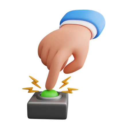 Hand pressing button  3D Icon