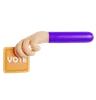 Hand Pressing Vote Button