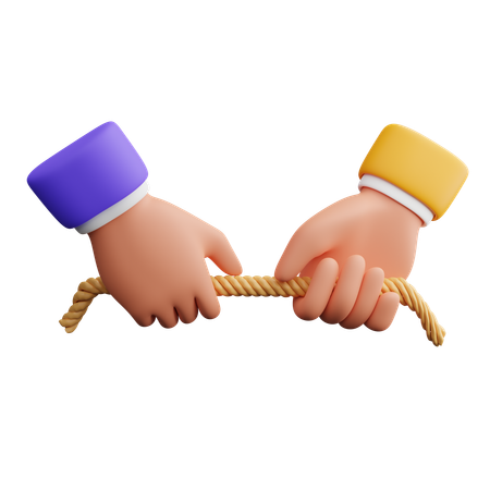 Hand pulling rope  3D Icon