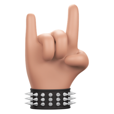 Hand Rock Sign  3D Icon