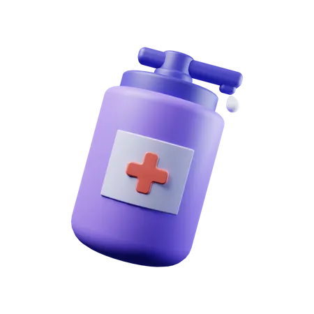 Hand Sanitizer  3D Illustration