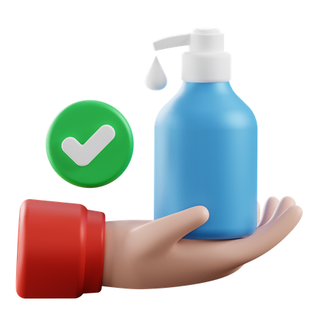 Hand Sanitizer  3D Illustration