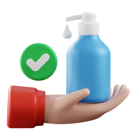 Hand Sanitizer  3D Illustration