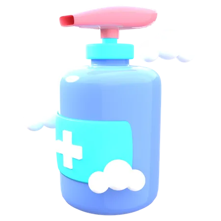 Hand Sanitizer  3D Illustration