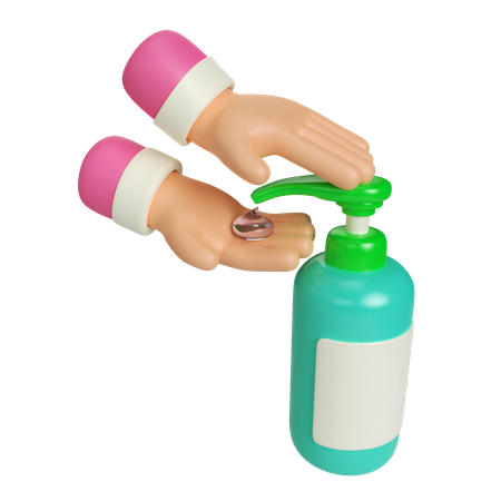 Hand Sanitizer  3D Illustration