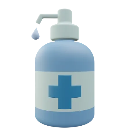 Hand Sanitizer Medical Icon Illustration 3D Icon