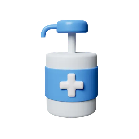 3 D Liquid Hand Sanitizer Soap Disinfectant Pump Bottle For Preventing Corona Virus Icon Isolated On White Background 3 D Rendering Illustration Clipping Path 3D Icon