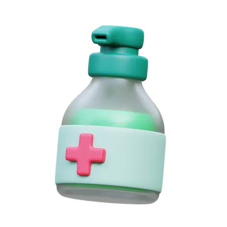 Hand Sanitizer 3 D Medical Icon 3D Icon