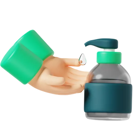 Hand Sanitizer 3 D Icon 3D Icon