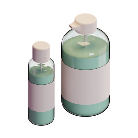 Hand Sanitizer Bottle 3D Illustration