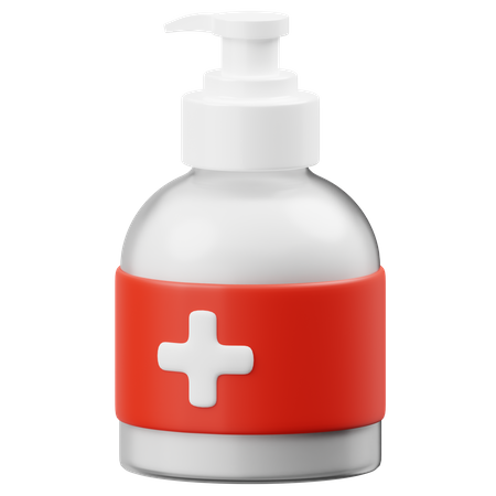 Hand Sanitizer Bottle 3D Icon