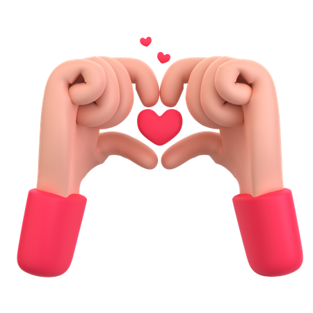 Hand Saved Love  3D Icon
