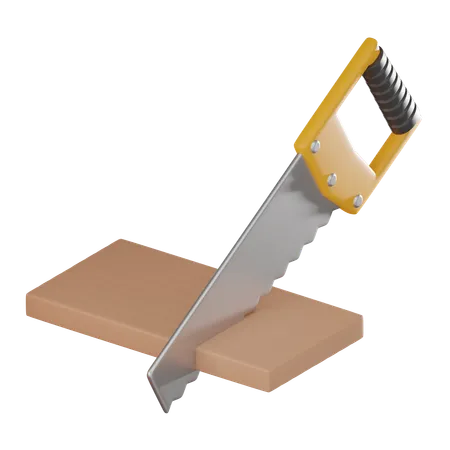 Hand Saw An Essential Tool For Carpentry And Building Projects Perfect For Conveying The Essence Of Craftsmanship 3 D Render Illustration 3D Icon