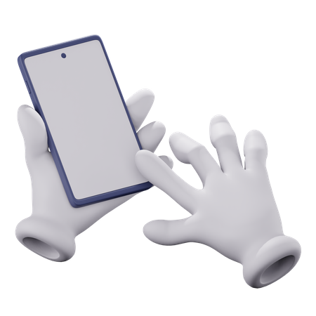 Hand scrollen Telefon  3D Icon