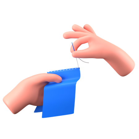 Hand Sewing  3D Icon