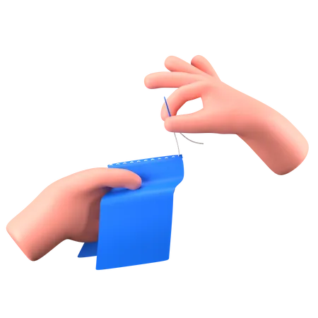 Hand Sewing  3D Icon