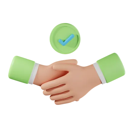 3 D Hands Making Business Handshake Business Handshake Successful Deal Partners Teamwork Contract Agreement Partnership And Cooperation Concept 3 D Rendering 3D Icon