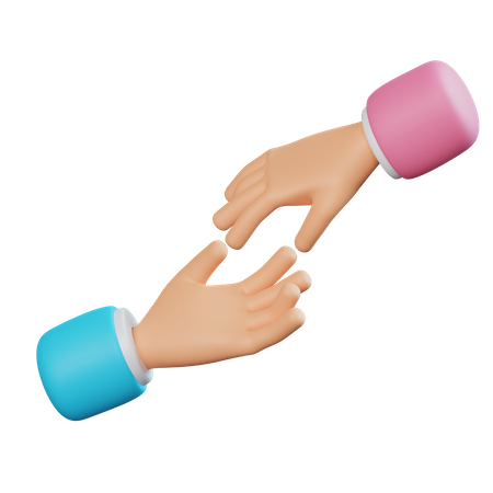 Hand Shake Hand Gesture  3D Icon