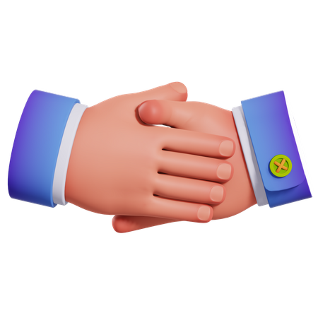 Hand Shake Gesture  3D Icon
