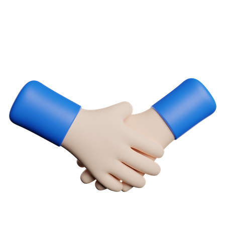 Hand Shake Gesture  3D Illustration