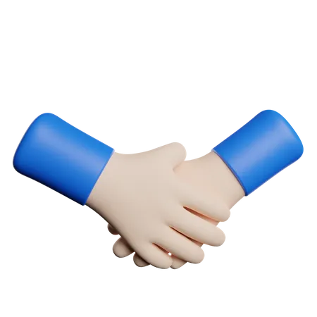 Hand Shake Gesture  3D Illustration