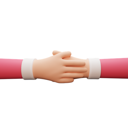 Hand Shake Hand Gesture  3D Illustration