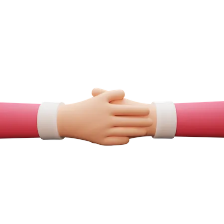 Hand Shake Hand Gesture  3D Illustration